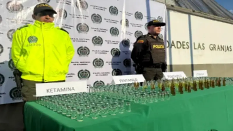 Policía incauta fentanilo y ketamina en Santander, alerta por drogas sintéticas