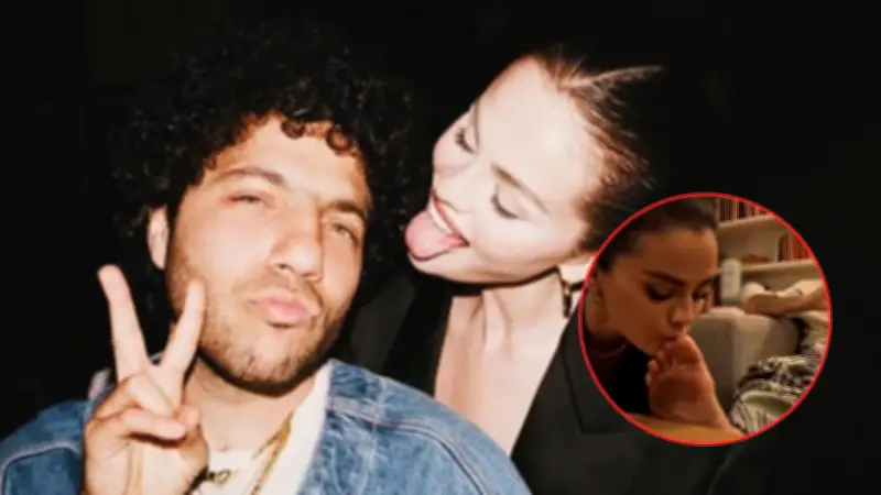 Polémica mundial por beso de Selena Gomez a pies sucios de su esposo Benny Blanco