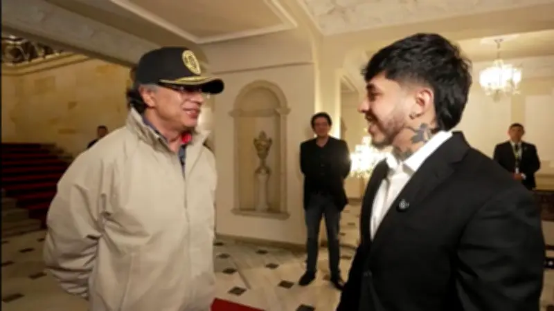 Presidente Petro realiza entrevista exclusiva con streamer Westcol en Palacio de Nariño
