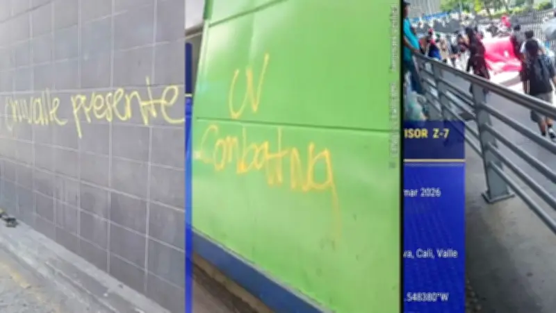 Protestas estudiantiles en Cali generan vandalismo y afectaciones en estaciones del MIO