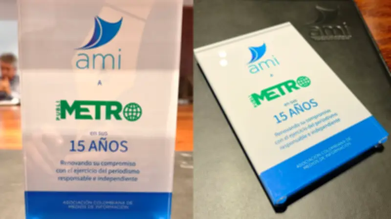 PUBLIMETRO recibe reconocimiento por 15 años como medio independiente en Colombia