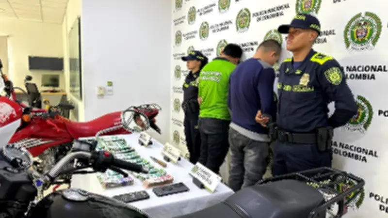 Recuperan $29.6 millones tras capturar a dos hombres por hurto en Floridablanca