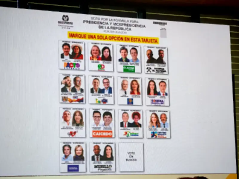 Registraduría define orden del tarjetón presidencial para primera vuelta electoral