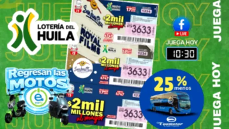 Resultados oficiales de la Lotería del Huila del martes 17 de marzo de 2026