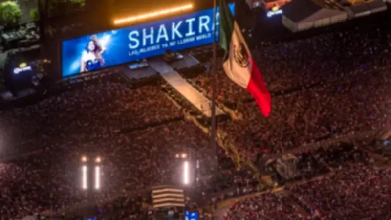 Shakira establece récord histórico en Zócalo de México con más de 400.000 espectadores