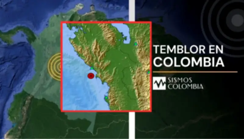 Sismo de magnitud 2.7 sacude la costa pacífica colombiana cerca de Juradó, Chocó