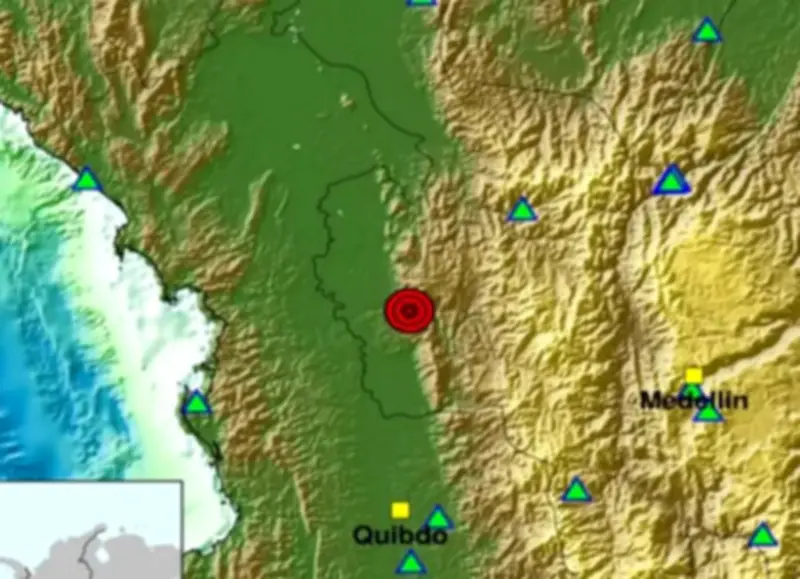 Sismo de magnitud 3.4 sacude municipios del Urabá antioqueño en la tarde del Lunes Santo