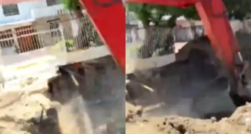 Socavón devora casa y árbol en Santa Marta: pánico en Villa Alejandría tras colapso