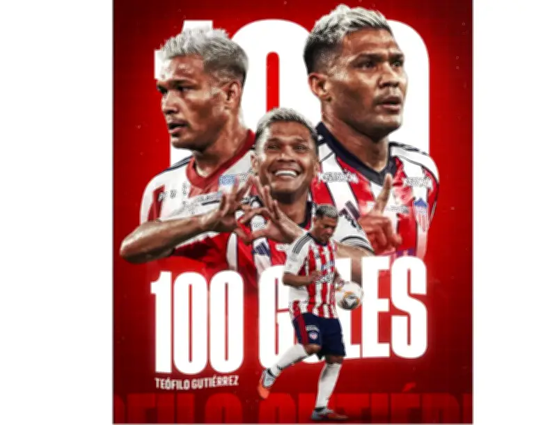 Teófilo Gutiérrez marca su gol 100 con Junior en emotiva victoria ante Jaguares