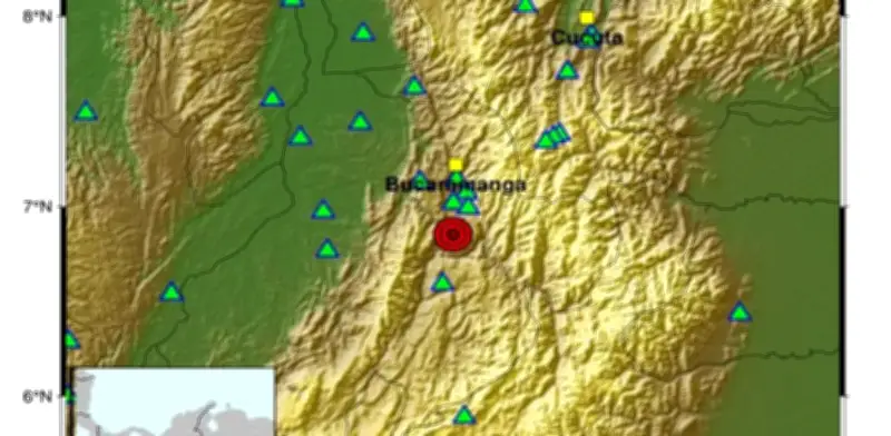 Temblor de magnitud 4.0 sacude Santander: epicentro en Los Santos a 157 km de profundidad