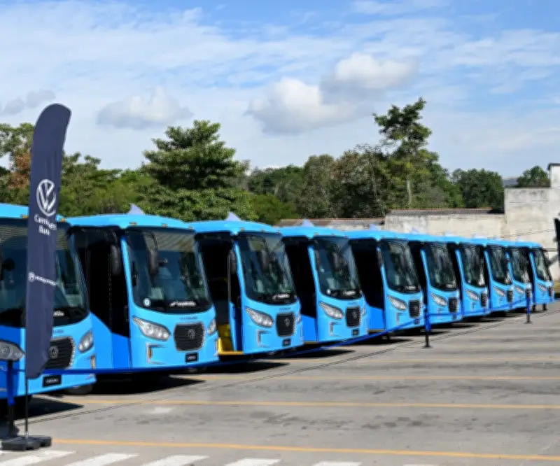 Transpiedecuesta incorpora primera flota de buses Volkswagen Euro 6 en Bucaramanga