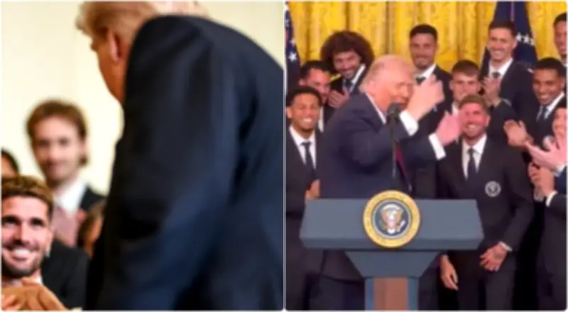 Trump bromea sobre apariencia de De Paul en visita del Inter Miami a la Casa Blanca