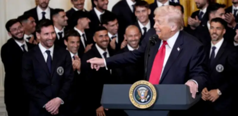 Trump elogia a Messi sobre Pelé en histórica visita del Inter Miami a la Casa Blanca