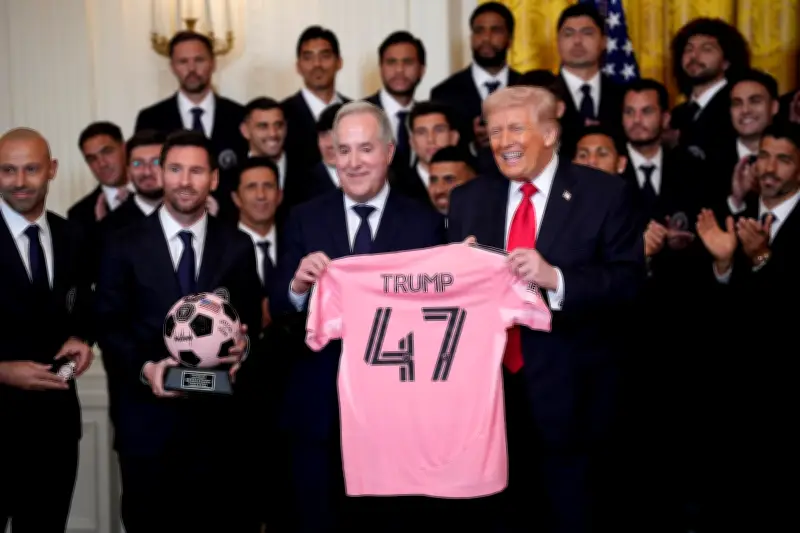 Trump recibe al Inter Miami de Messi en la Casa Blanca y lo compara con Pelé