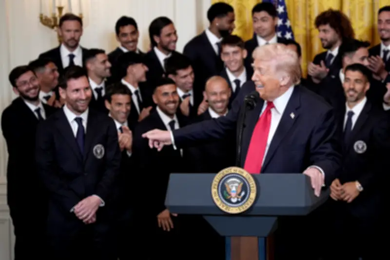 Trump recibe al Inter Miami en la Casa Blanca y compara a Messi con Pelé