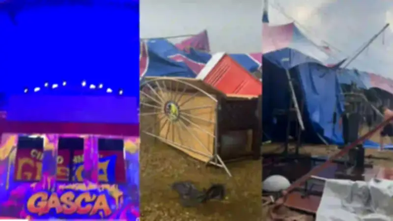 Vendaval en Neiva causa pánico en Circo Hermanos Gasca: acróbata capta momentos de terror