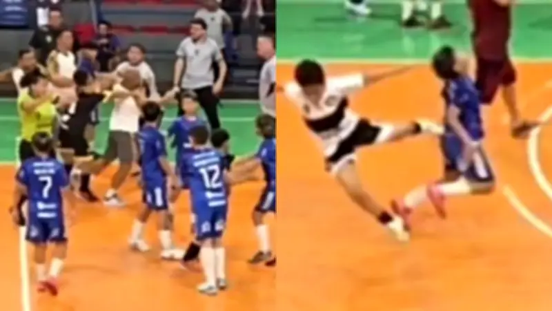 Violencia de adultos interrumpe partido infantil de fútbol en Manaus