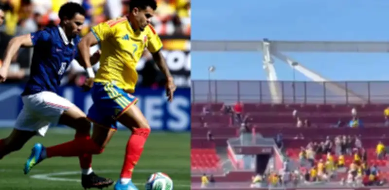 Violenta pelea de hinchas colombianos opaca derrota de la Selección ante Francia en amistoso
