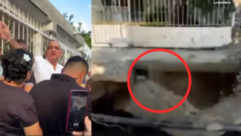 Vivienda queda suspendida tras socavación en Santa Marta; comunidad evacua por riesgo de colapso