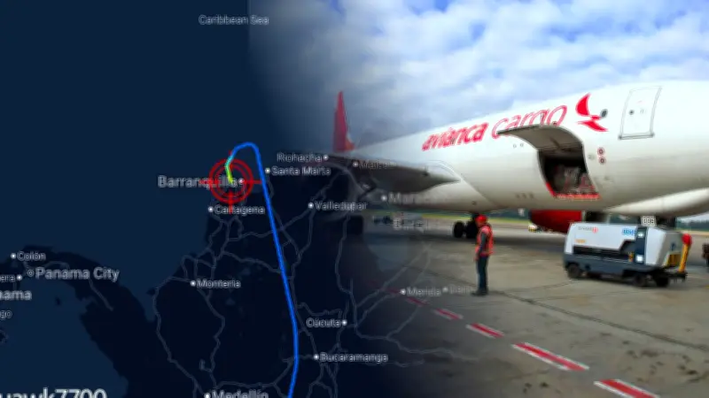Vuelo de Avianca a Nueva York aterriza de emergencia en Barranquilla tras activar alerta 7700