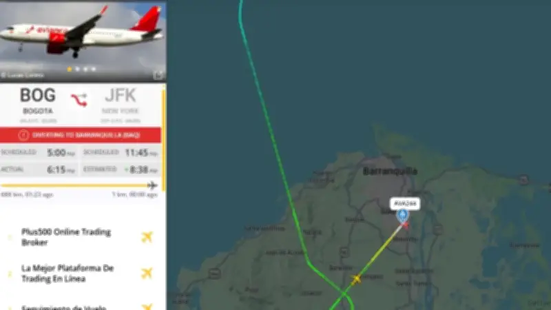 Vuelo de Avianca a Nueva York realiza aterrizaje de emergencia en Barranquilla