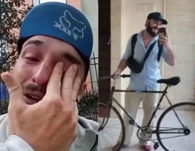 Argentino que recorre el mundo en bicicleta denuncia robo en Bogotá: quedó sin documentos ni dinero