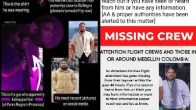 Auxiliar de vuelo salvadoreño desaparece en Medellín tras escala laboral