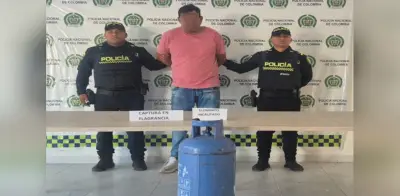 Capturan a hombre que amenazaba a su pareja con pipeta de gas y mechero en el Cesar