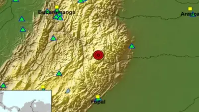 Colombia registra 14 temblores en un día, con epicentros en Santander y otras regiones