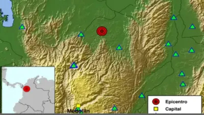 Colombia registra siete temblores en un día, con magnitudes superiores a 3.0