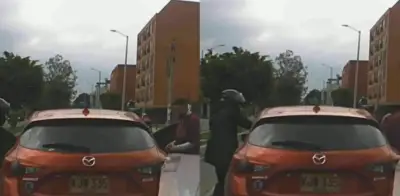 Delincuentes armados asaltan vehículo en Suba durante cambio de semáforo en Bogotá