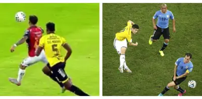 Ecuador revive el gol histórico de James Rodríguez: viralizan réplica en LigaPro