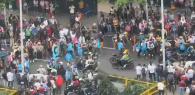 Enfrentamientos entre motociclistas y minga indígena en Medellín por bloqueo en La Alpujarra