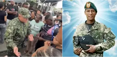 Familia de soldado fallecido en tragedia aérea bloquea vía en Tumaco exigiendo entrega del cuerpo