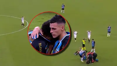Jugador estrella sufre grave lesión en partido Gremio vs Vitória y es evacuado en ambulancia