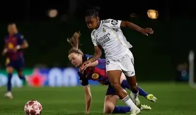 Linda Caicedo brilla con doblete en goleada del Real Madrid ante Barcelona en Champions Femenina