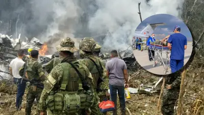 Militares heridos en accidente de avión Hércules llegan a Bogotá para atención médica