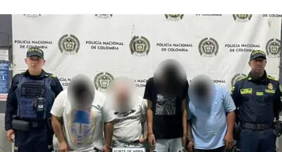 Policía captura a cuatro sujetos con armas en Barranquilla tras escuchar detonaciones
