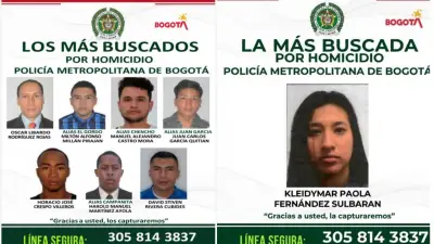 Policía de Bogotá publica cartel de los más buscados por homicidio en la capital