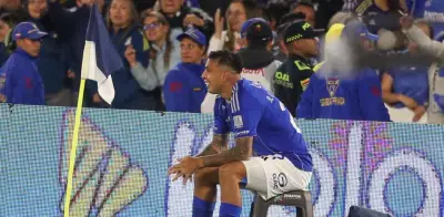 Rodrigo Contreras brilla con Millonarios: golazo y curiosa celebración ante Atlético Nacional