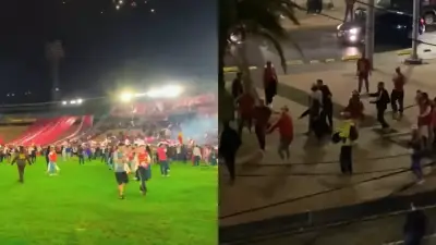 Violencia con puñales empaña celebración del 85 aniversario de Independiente Santa Fe