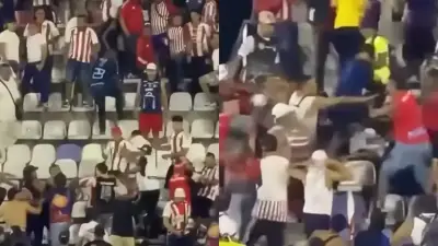 Violento enfrentamiento entre hinchas del Junior en Barranquilla antes del partido vs Nacional