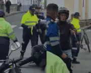 Agreden violentamente a agente de tránsito en centro histórico de Popayán durante control vehicular
