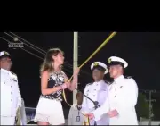 Antonella Petro, hija del presidente, bautiza la primera patrullera oceánica construida en Colombia