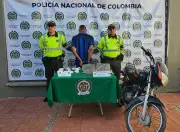 Capturan motociclista con más de 3 kilos de drogas en carretera de Bolívar