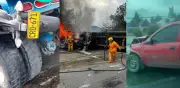 Cuatro accidentes viales en Cundinamarca dejan un fallecido, heridos y un tractocamión incendiado