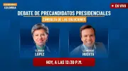 Debate en vivo: Claudia López y Leonardo Huerta se enfrentan en consulta de Las Soluciones 2026