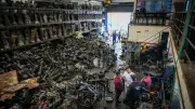 Desmantelan gigantesca bodega de autopartes robadas en Bogotá: borraban números con ácido