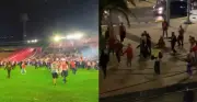 Disturbios en celebración de 85 años de Santa Fe: hinchas protagonizan desmanes en El Campín