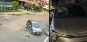Domiciliarios atacan conductor tras reclamo por saltarse señal de pare en Bogotá